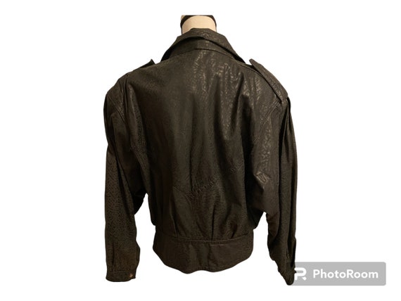 Women’s size Large Vintage Moto Leather Jacket  8… - image 2