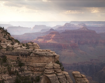 Gran Cañón al atardecer - Impresión fotográfica a color - Fotografía de arte de la naturaleza (GC01)