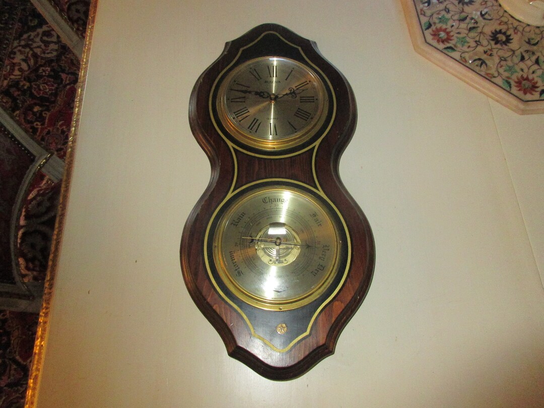 FRANCE BULOVA CLOCK Barometer Wall Hanging Etsy