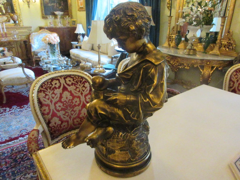 ITALIAN BOY With APPLE and Bowl Statue Orfanello Etsy