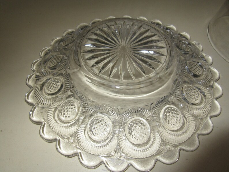 PRESSED GLASS BUTTER Dish with Lid