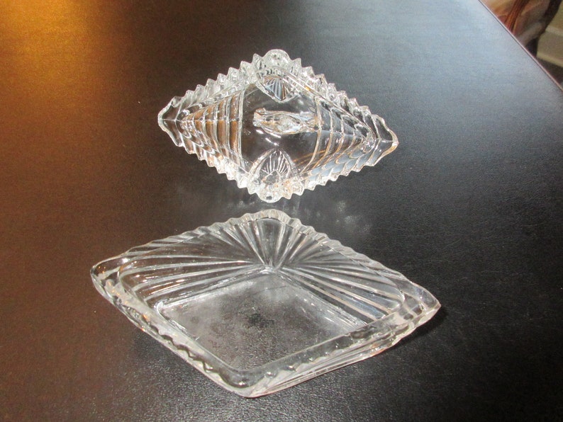 GLASS VANITY JAR With Lid Etsy