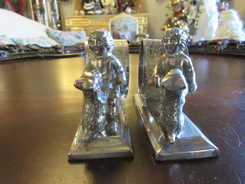 NAPKIN HOLDERS with Little Boys and Dogs