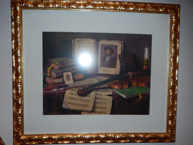 Vintage Prints in Gold Leaf Frames Etsy