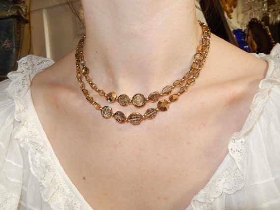 OLIVE GREEN And GOLD Necklace