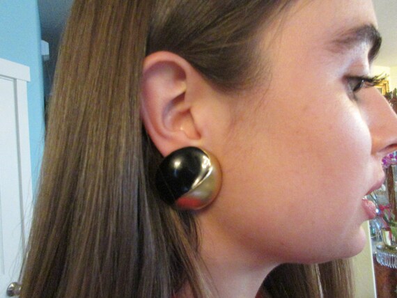 BLACK and GOLD EARRINGS