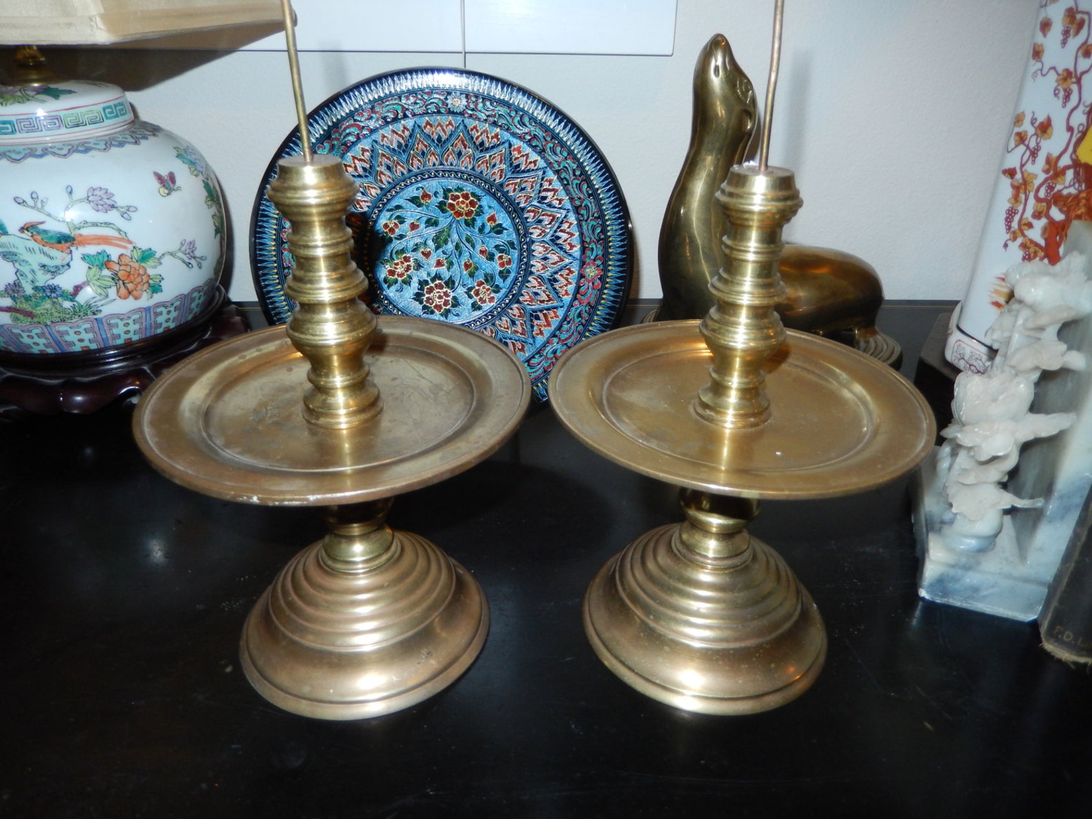 CHINESE CANDLE HOLDERS Signed Etsy