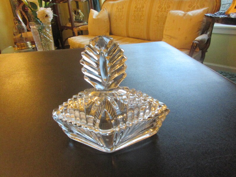 GLASS VANITY JAR With Lid Etsy