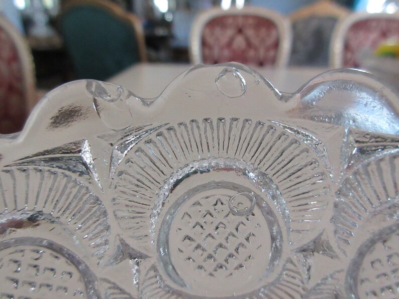 PRESSED GLASS BUTTER Dish with Lid