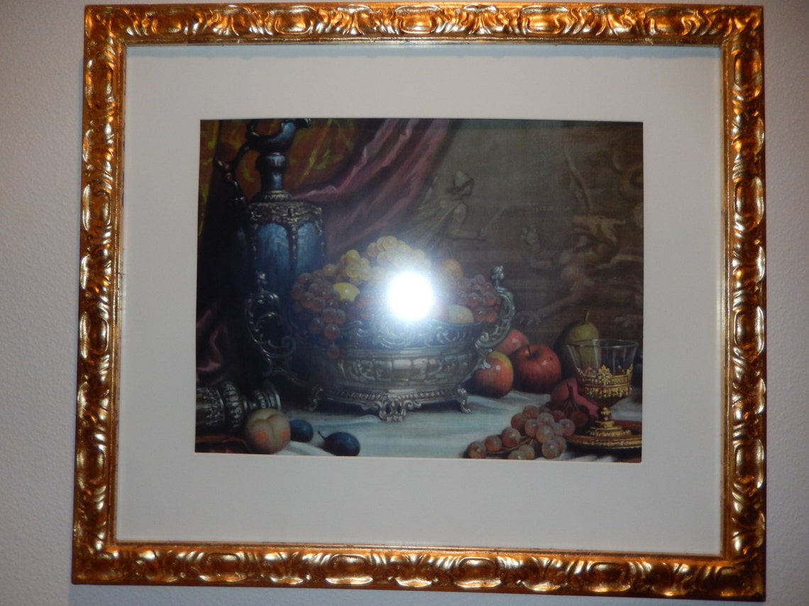 Vintage Prints in Gold Leaf Frames Etsy