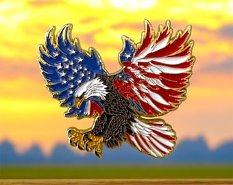 American Flag Eagle pin