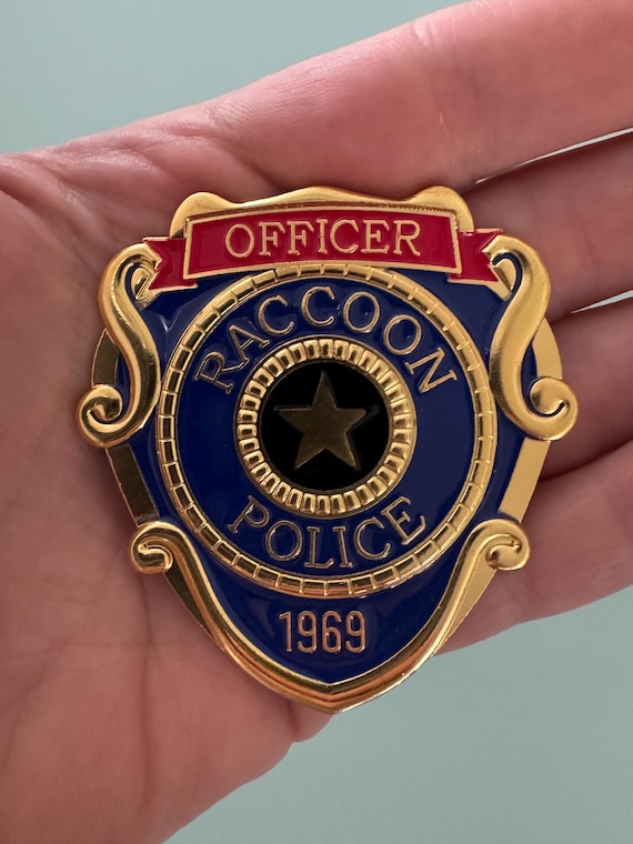 Gold Racoon City Police Badge - Etsy