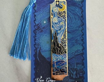 Starry Night Metal Bookmark - Van Gogh