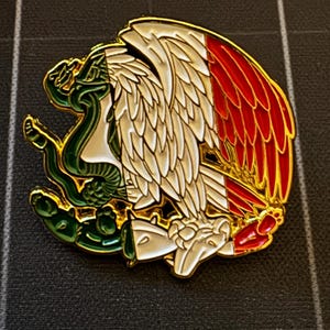 Mexico flag eagle pin