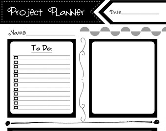 Project Planner Printable Page,Digital Planner,Instant Download,Goodnotes,iPadPro,Planning,Planner Insert