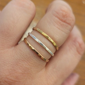 Hammered Stackable Ring