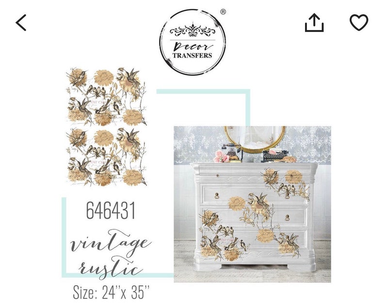 Vintage Rustic Redesign with Prima Rub on Transfers