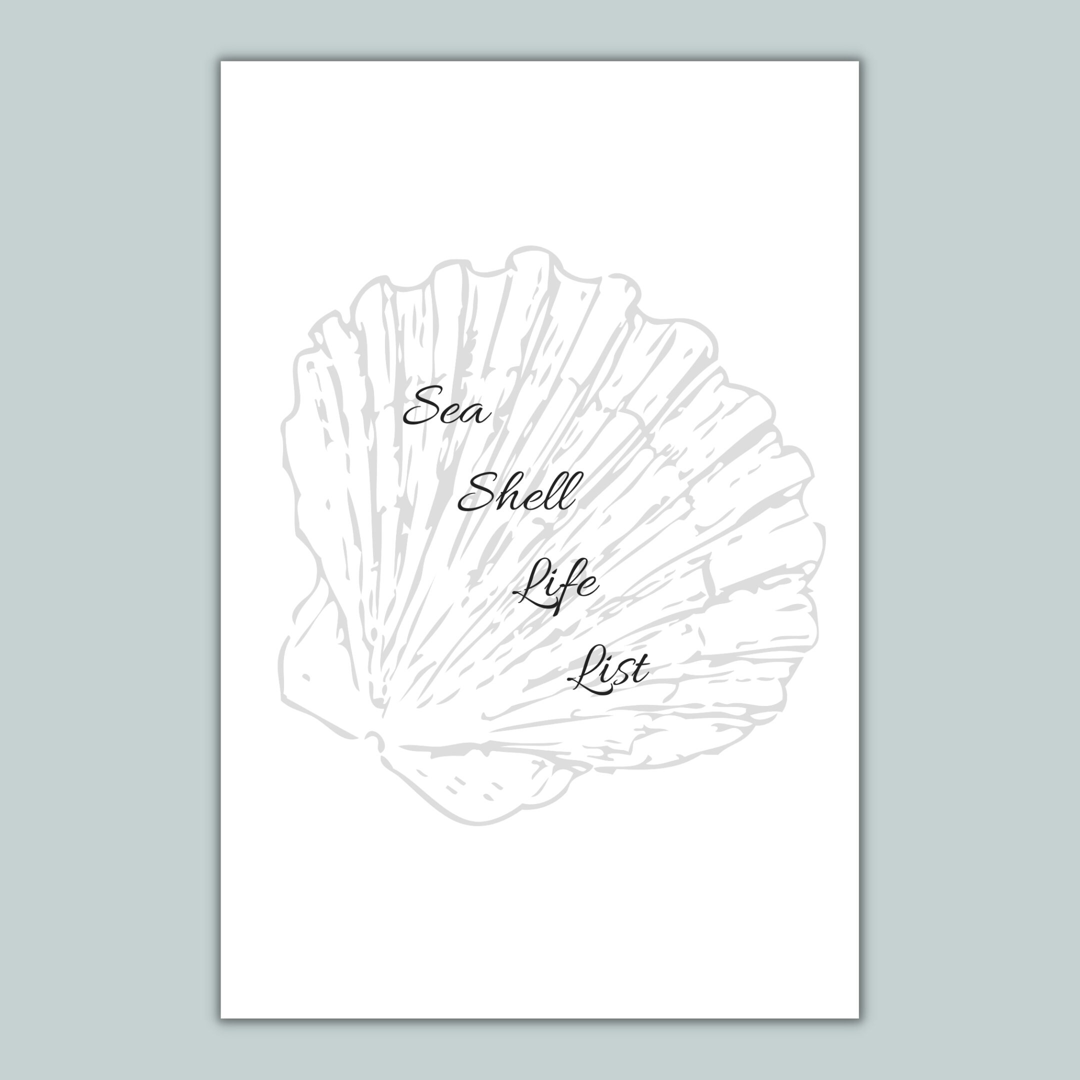 Seashell List Shell List Science Class Shell Etsy
