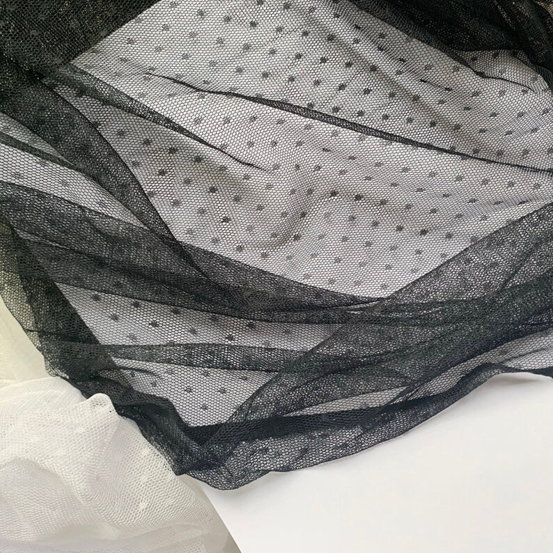 Gathered Swiss Dot Veil Fabric Soft Polka Dot Tulle Fabric Etsy