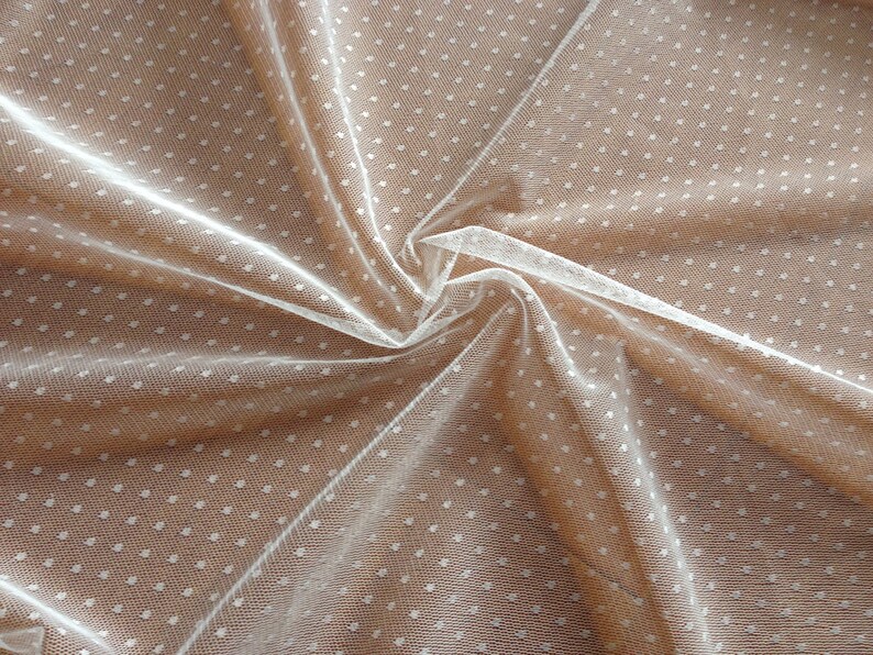 Gathered Swiss Dot Veil Fabric Soft Polka dot Tulle Fabric Etsy