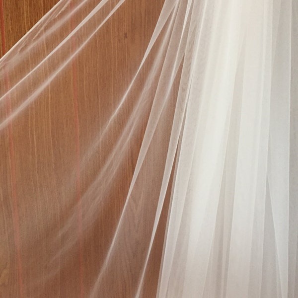 SALES!!!!!  Illusion SWISS MESH Tulle, Net, Tulle for Bridal Veil, Curtain, Ivory/White, Super Wide Width 300cm and 160cm