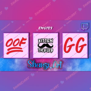 Simple Emotes | Twitch | Discord | Stream | Digital Sticker | oof | GG |