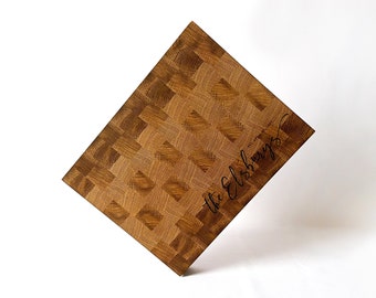 White Oak Wood End Grain Cutting Board | Personalized Cutting Board | Engraved Cutting Board | Custom Cutting Board | Charcuterie Board