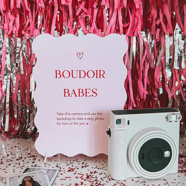 Boudoir Babes Acrylic Table Sign | Valentine's Day Table Decor | Galentine's Day Party | Boudoir Photo Shoot Ideas