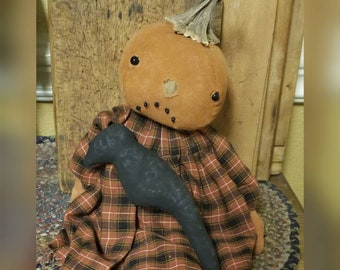 primitive pumpkin doll