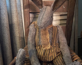 Primitive Rag Stuffed Bunny