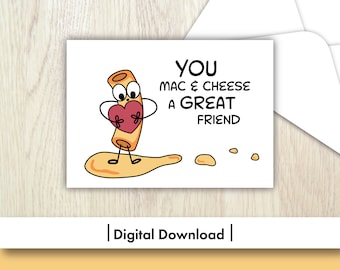 Thanks For Being a Friend Card: Mac & Cheese