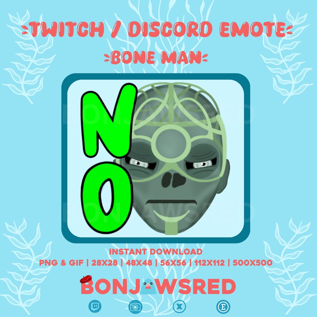 Emotes Bossman Bone Man Emote | Twitch Emote | Discord Emote | Jergal Emote | D&D ...