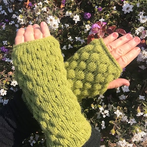 Wool Fingerless Fleece Lined Fingerless Gloves