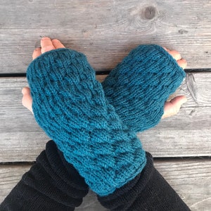 Wool Fingerless Fleece Lined Gloves