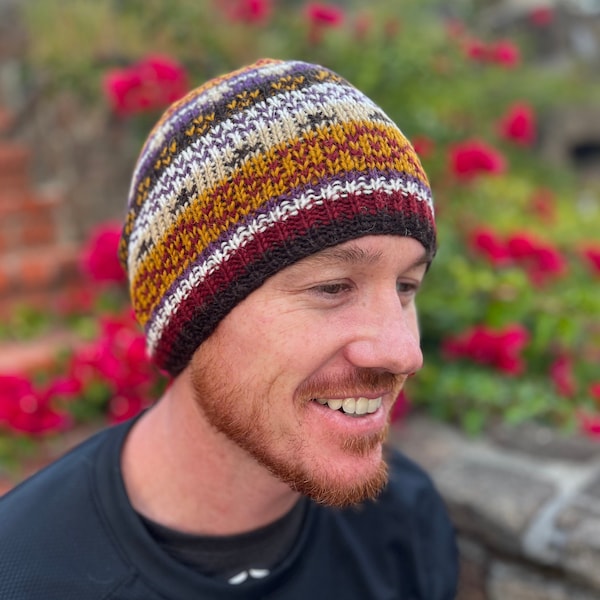 Colorful Wool Beanie With Fleece Lining