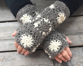 Wool Fingerless Fleece Lined Gloves