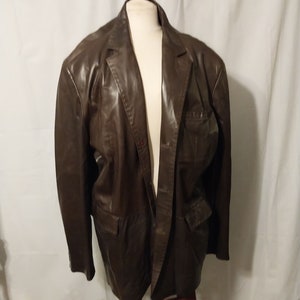 Jacqueline Ferrar women&#39;s vintage long leather coat size Medium