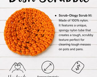Oranje Schotel Scrubbie nylon net groter formaat