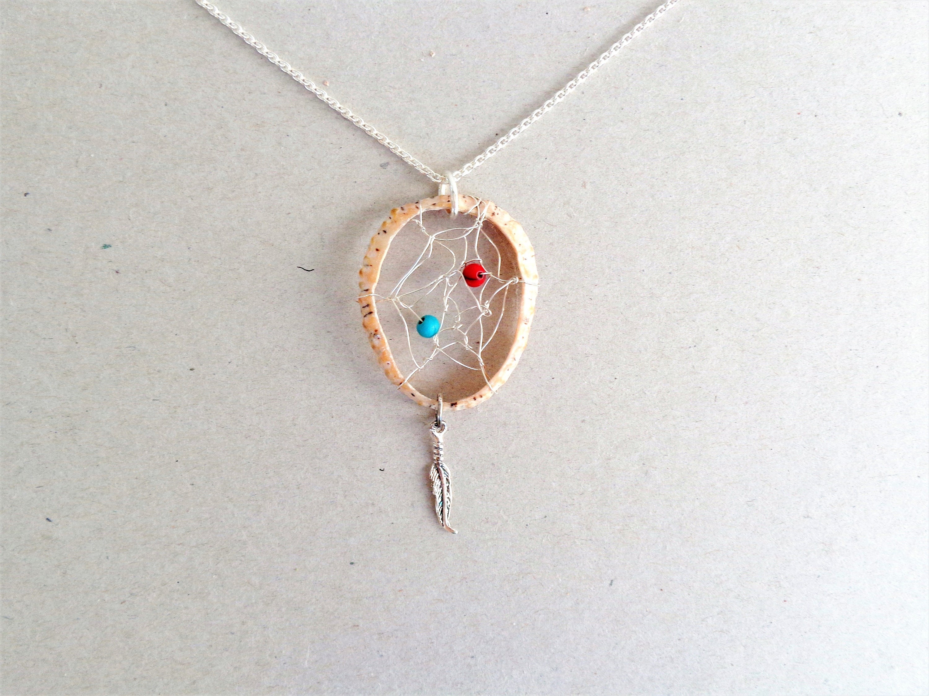 Dreamcatcher Necklace in Ethical Sterling Silver and Sea Etsy Australia