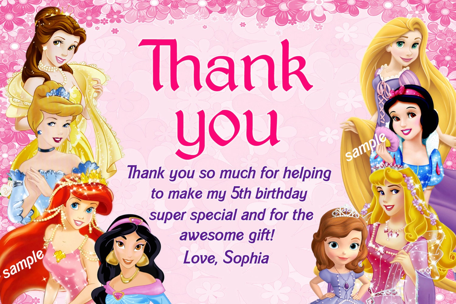 disney-princess-thank-you-card-princess-thank-you-card-etsy