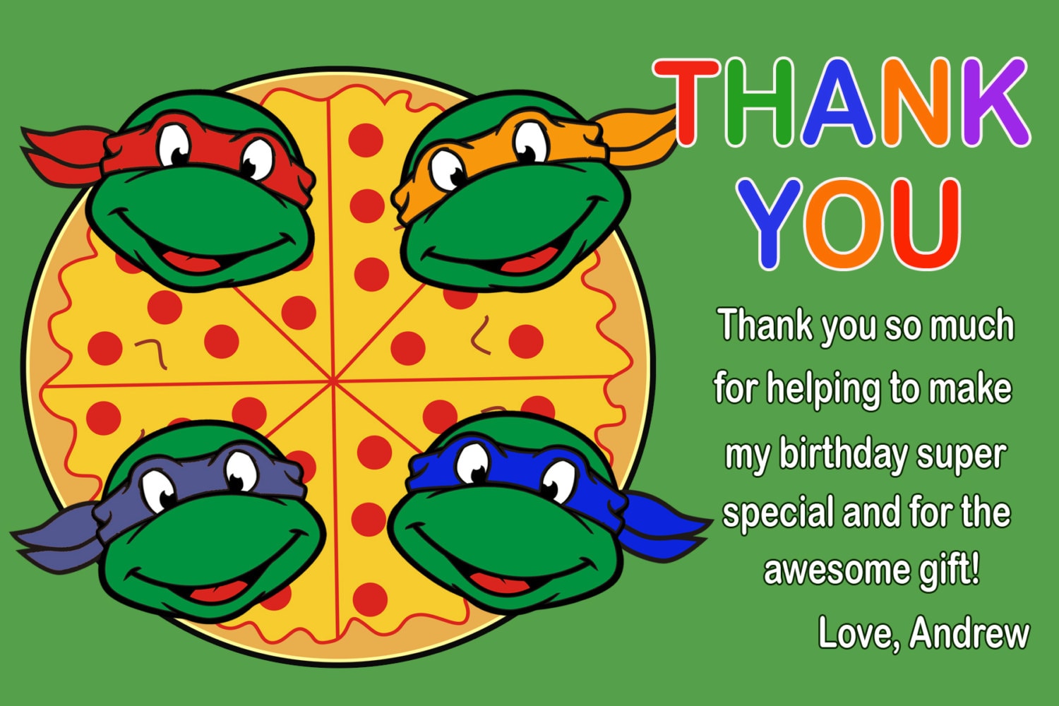 sale-tmnt-thank-you-card-ninja-turtles-thank-you-card-etsy