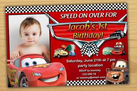 sale disney cars birthday invitation disney cars invitation etsy cars invitation