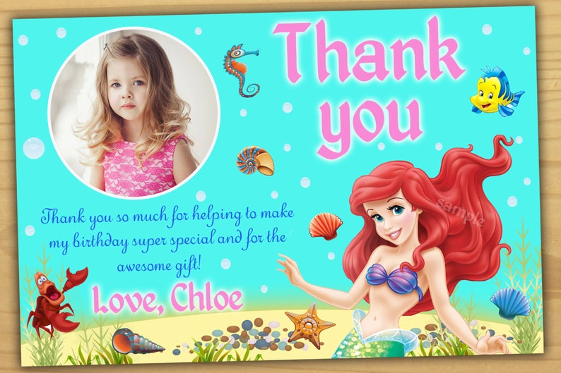 Ariel Birthday Invitation Princess Ariel Birthday Invitation Etsy