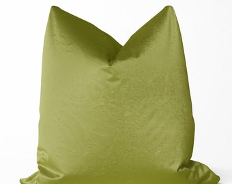 Chartreuse Velvet Pillow Cover, Velvet Pillow Cover, Luxurious Velvet Cover, Cover Only