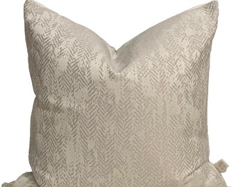 Off White Patterned Velvet Pillow Cover, Alabaster Back