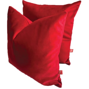 Red Velvet Pillow Cover, Velvet Pillow Cover, Luxurious Velvet Cover, Designer Cover Only