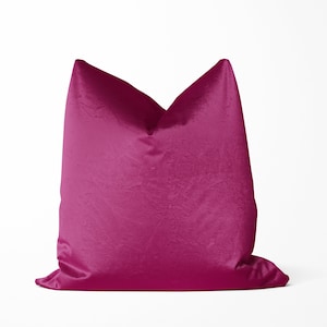 Fuchsia Velvet Pillow Cover, Velvet Pillow Cover, Luxurious Velvet Cover, Cover Only