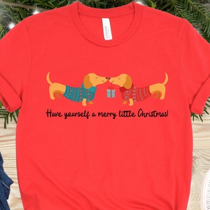 Dachshund Christmas Shirt, Merry Little Christmas Shirt, Christmas Shirt, Dachshund Lover gift, Doxie Christmas, Christmas gift