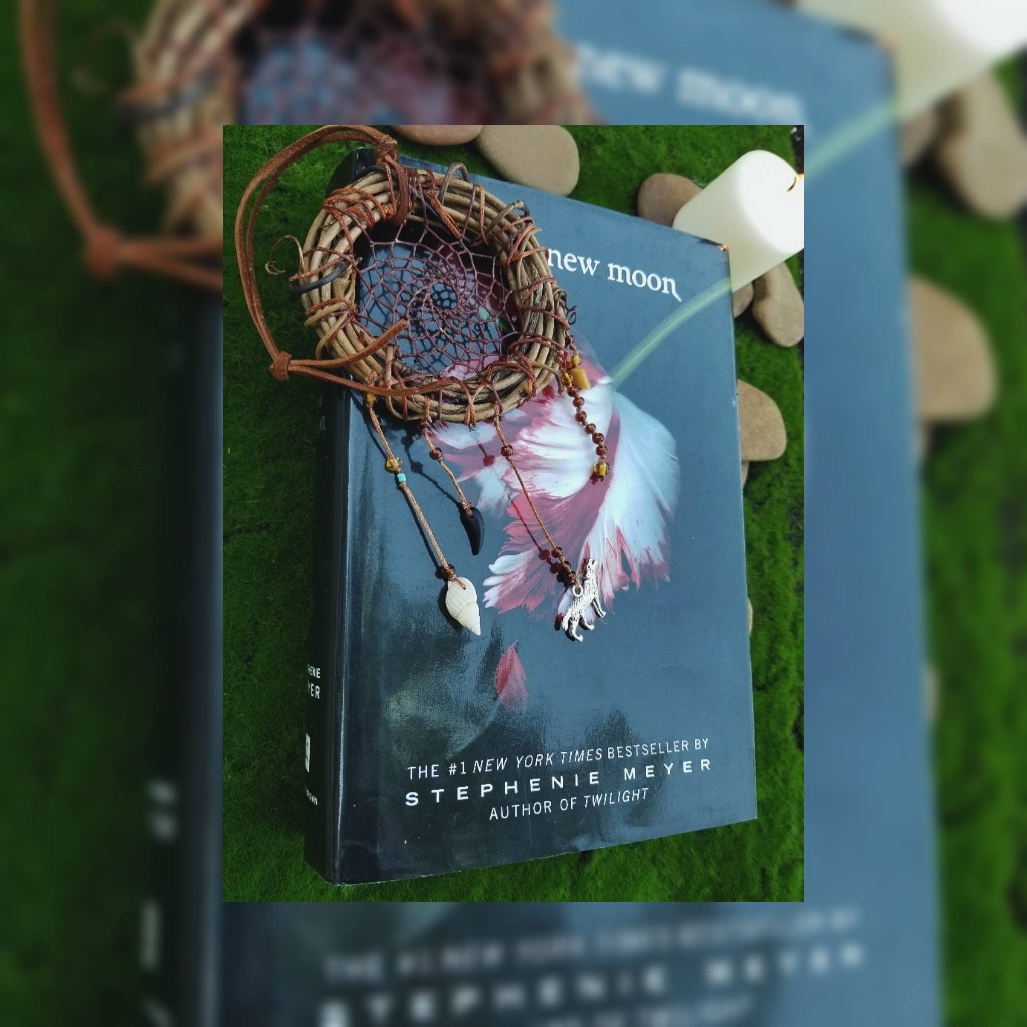 Twilight inspired dreamcatcher. Woven Keepsake Charm.Dream Catcher Inspired. Twilight saga. New moon.