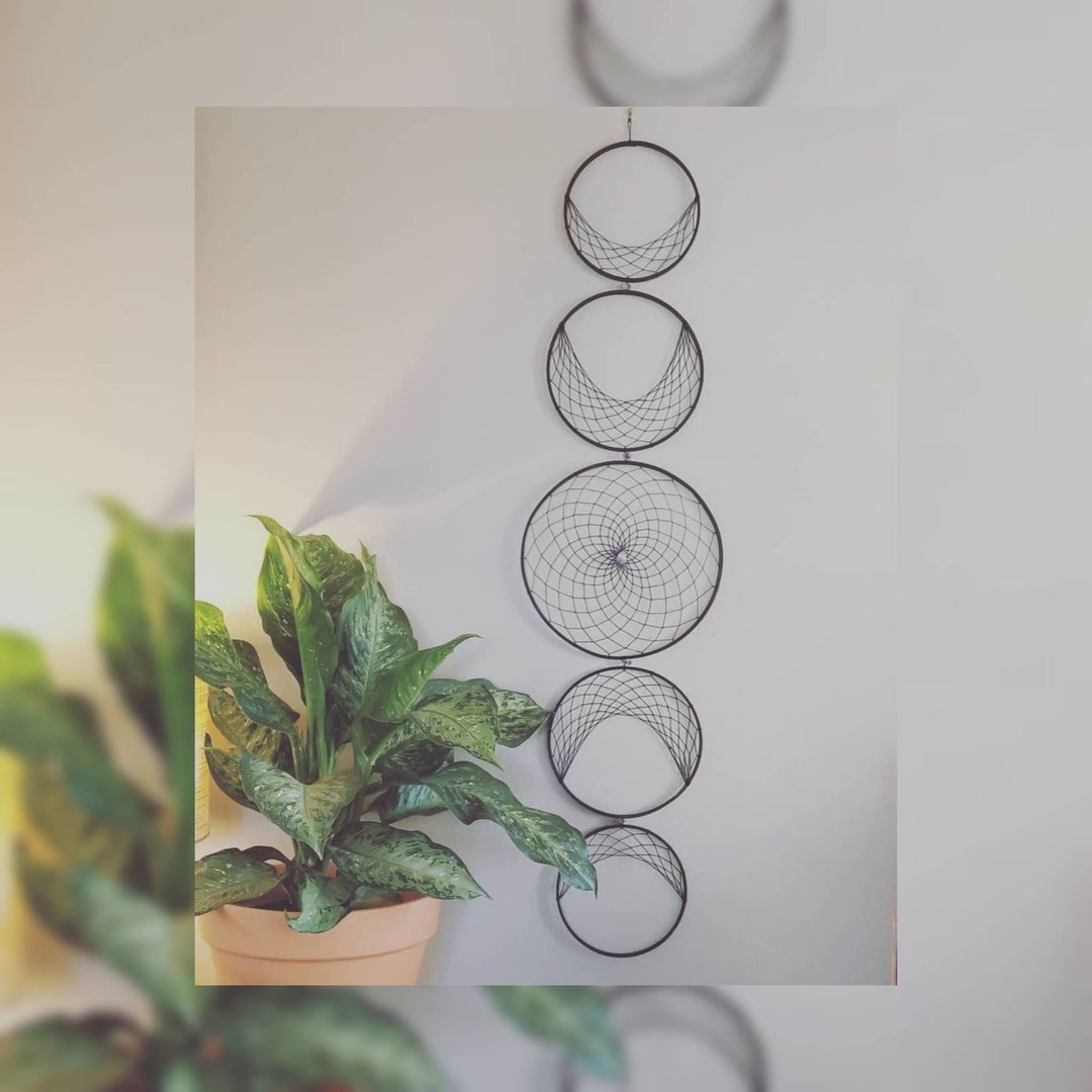 Moon Phase Wall Hanging. Moon Phase Decor. Dreamcatcher Inspired . Boho ...